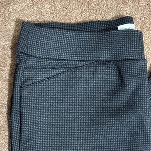 NWOT Calvin Klein Ponte Black & Gray Checkerboard Pull on Leggings